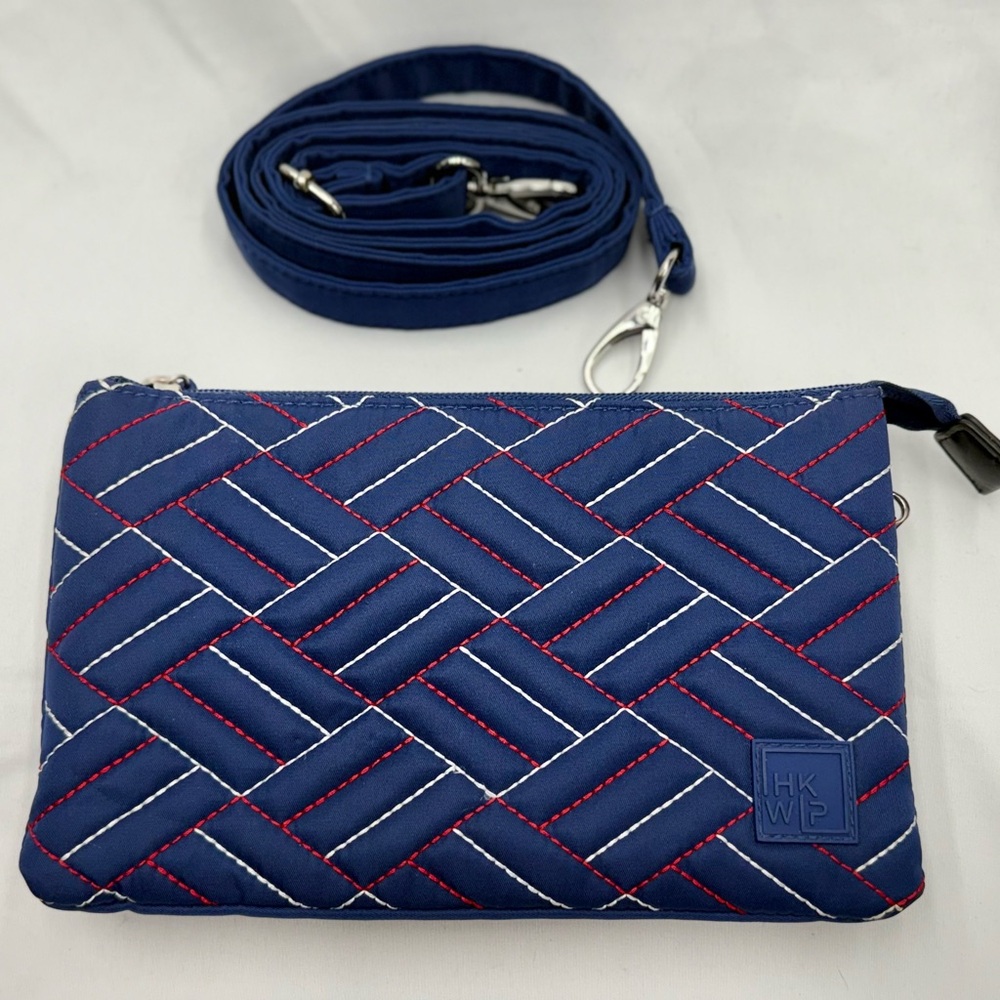 HKWP Navy Quilted Clutch
